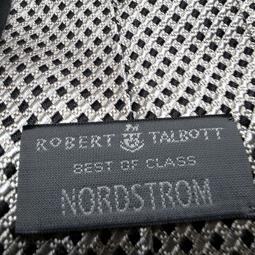Robert Talbott Black and Silver Patterned Tie - Picture 2 of 6
